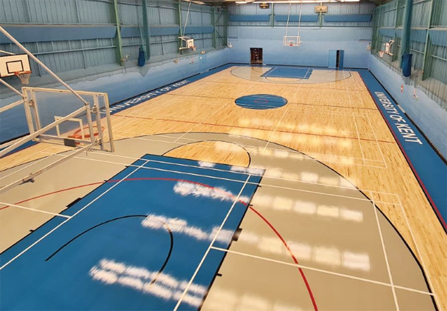 Photo of a basketball court